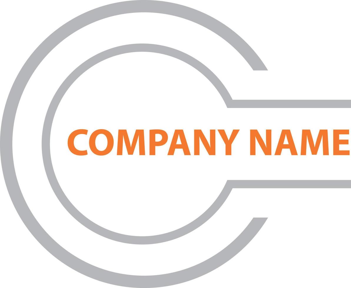 estilo de logotipo simples e corporativo vetor