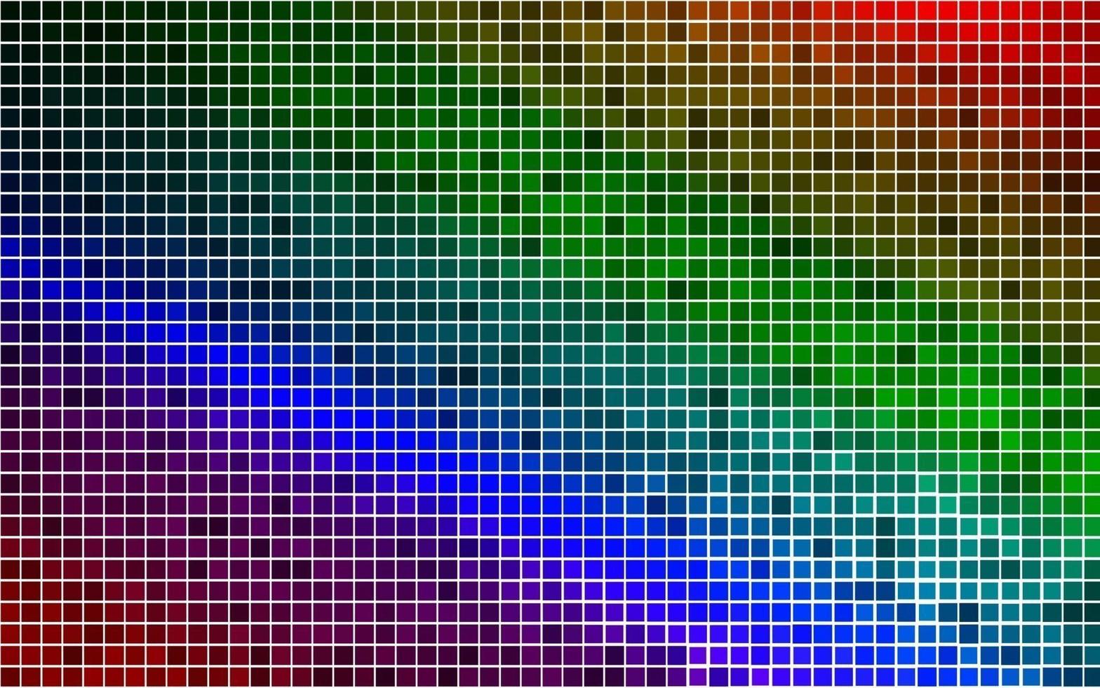 luz multicolorida, padrão de vetor de arco-íris em estilo quadrado.