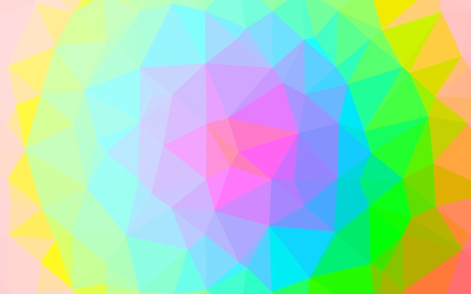 luz multicolorida, modelo poligonal de vetor de arco-íris.