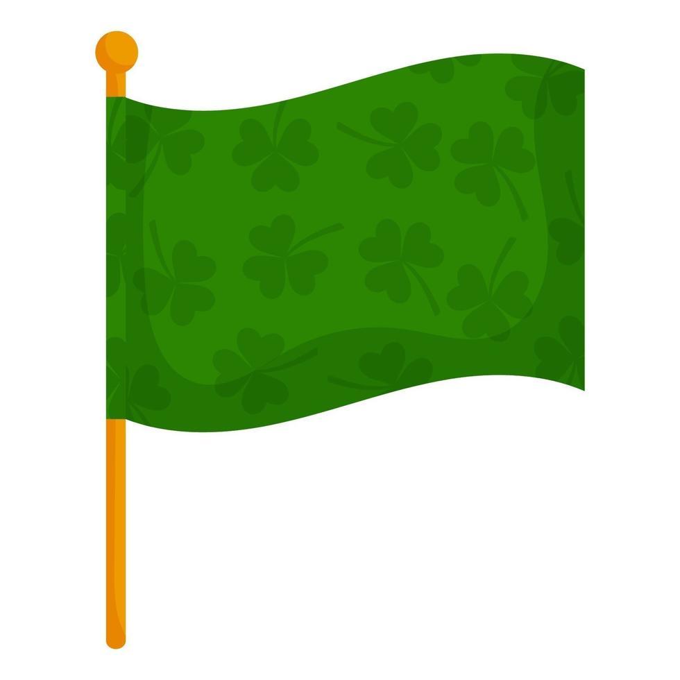 bandeira decorada com elementos para o estilo day.vector.cartoon de st.patrick vetor