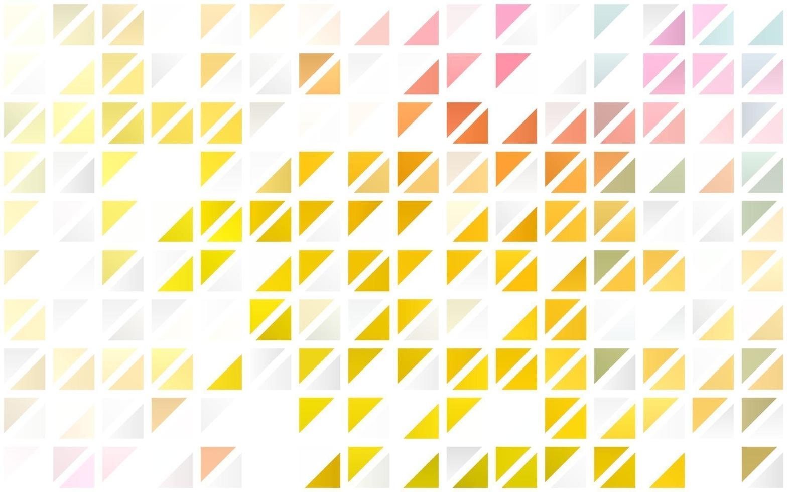 layout sem costura de vetor rosa claro, amarelo com linhas, triângulos.