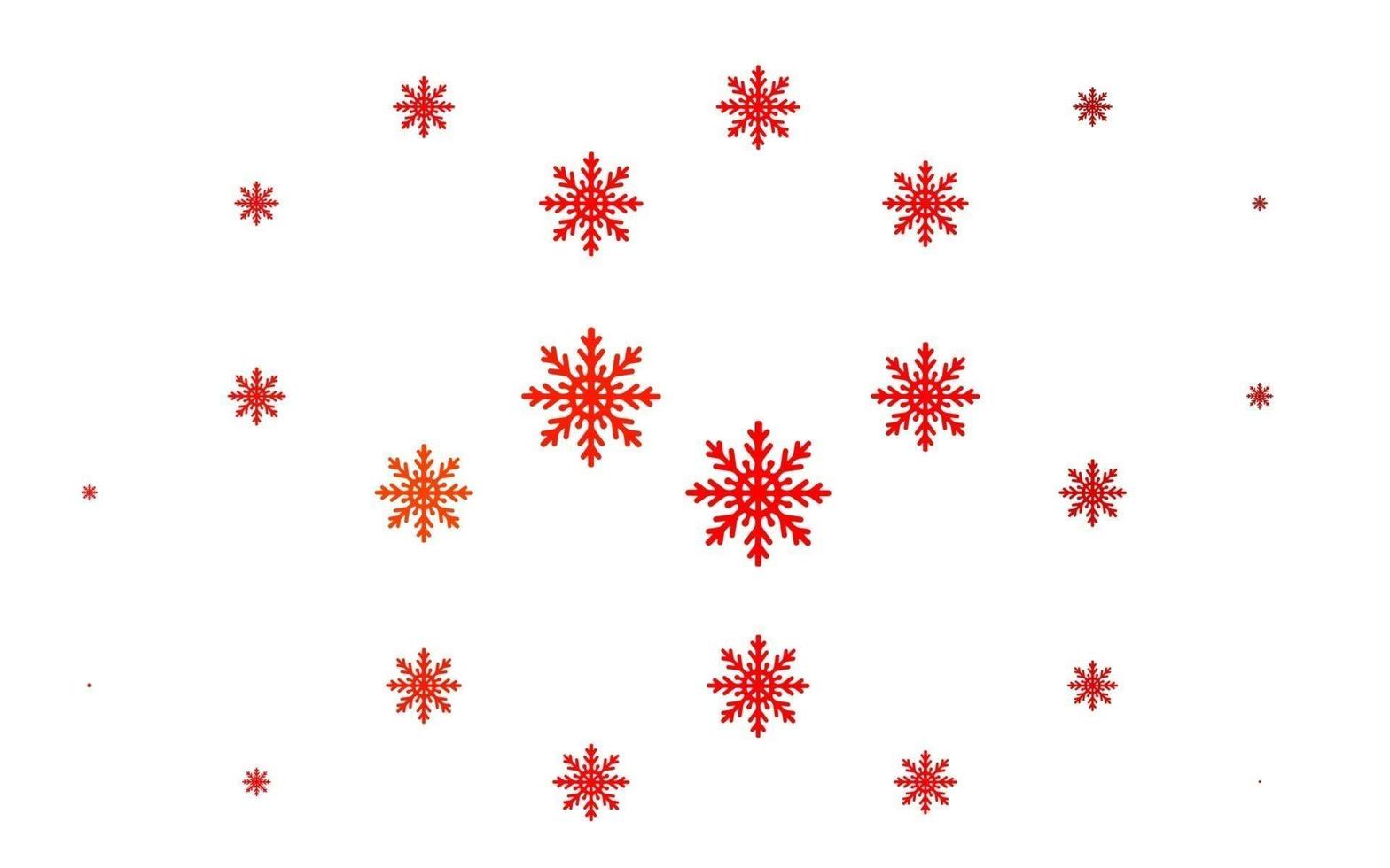 capa de luz vermelha vector com flocos de neve lindos.