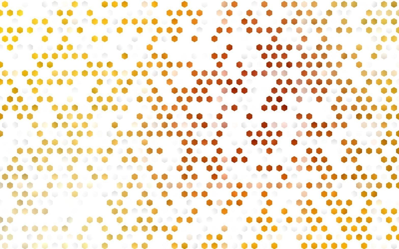 capa de vetor amarelo claro, laranja com conjunto de hexágonos.