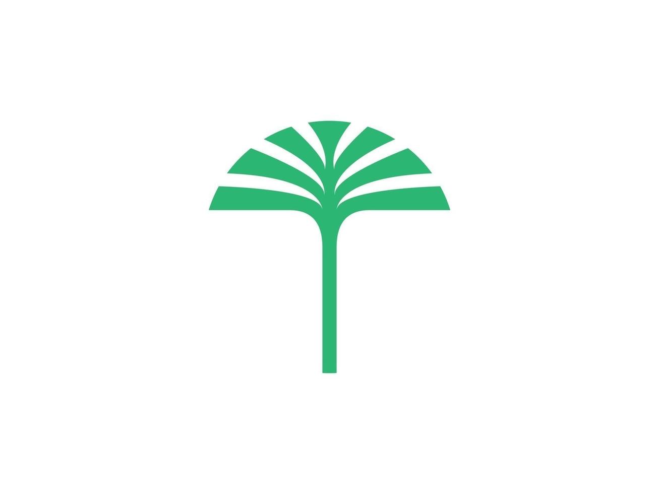 modelo de ícone de palmeira da arábia saudita, ícone de palmeira de prosperidade. vetor