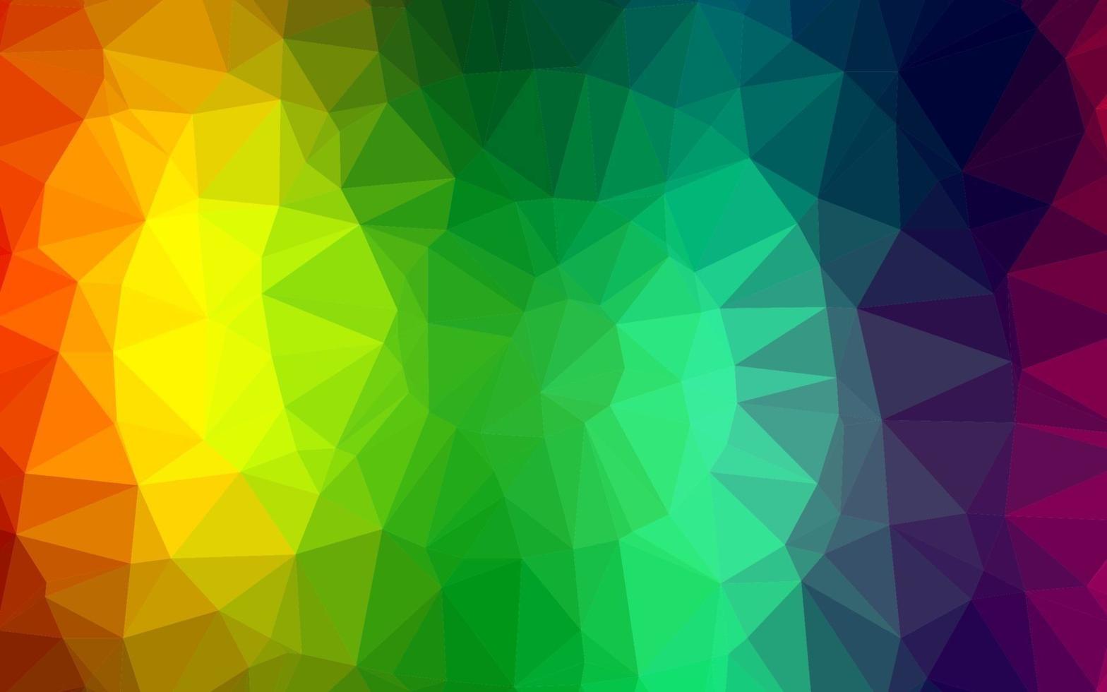 multicolor escuro, vetor de arco-íris brilhante modelo triangular.