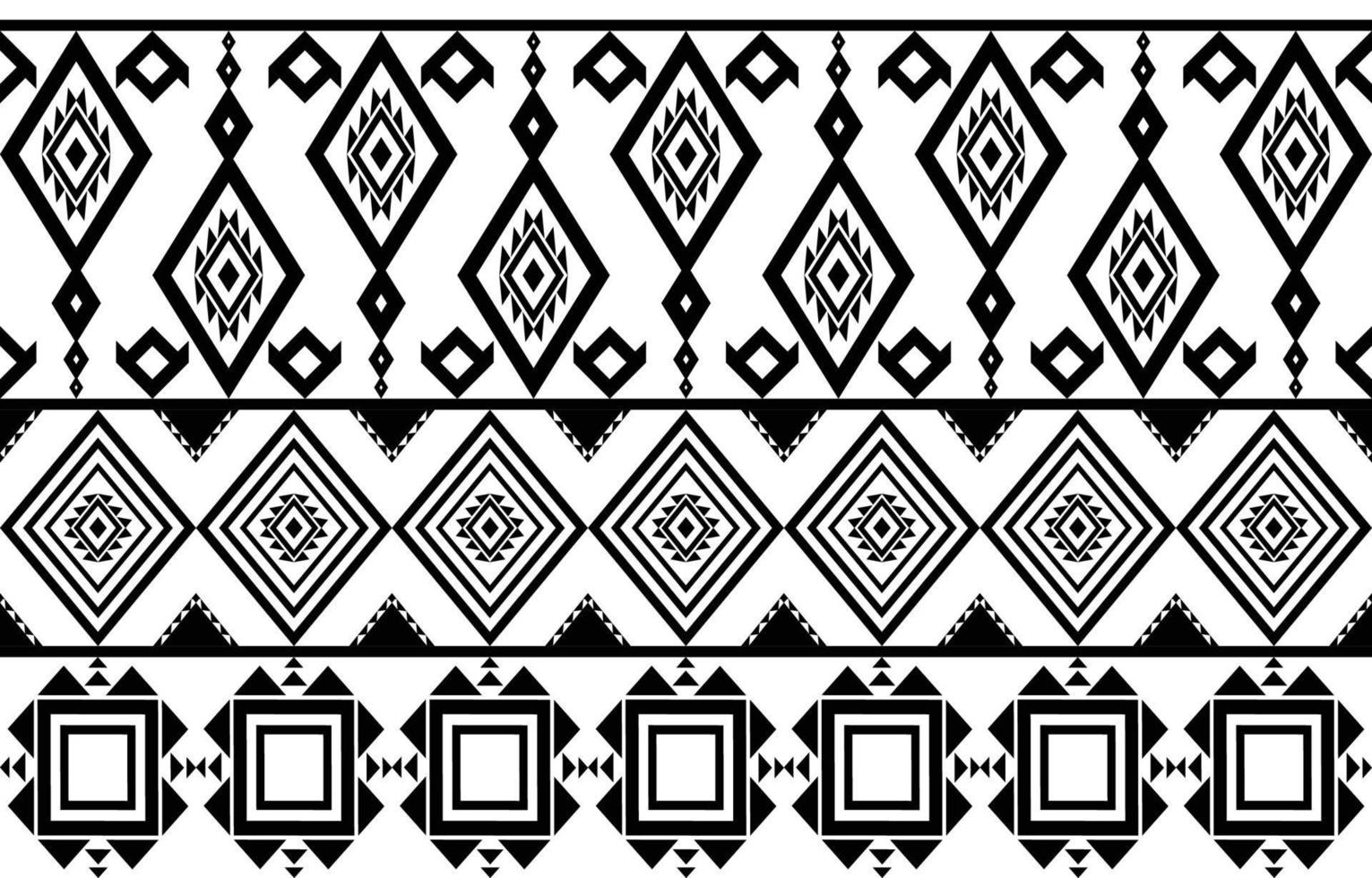 tribal preto e branco abstrato padrão geométrico étnico para ilustração de fundo ou wallpaper.vector para imprimir padrões de tecido, tapetes, camisas, fantasias, turbante, chapéus, cortinas. vetor
