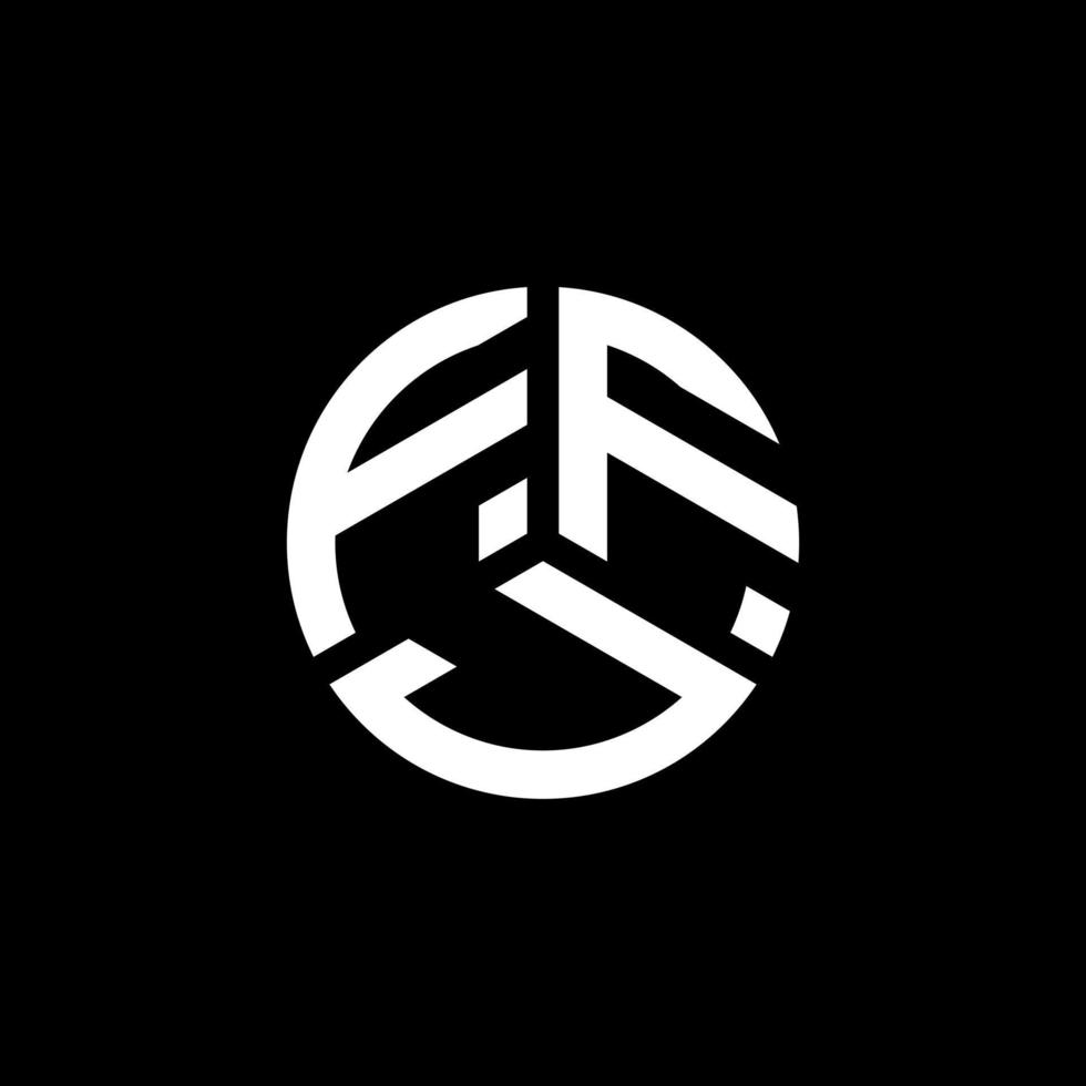 design de logotipo de carta ffj em fundo branco. conceito de logotipo de letra de iniciais criativas ffj. design de letra ffj. vetor