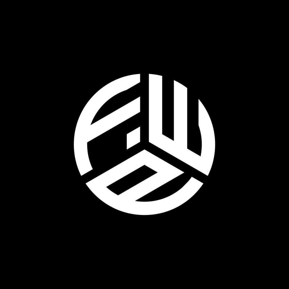 design de logotipo de carta fwp em fundo branco. conceito de logotipo de carta de iniciais criativas fwp. design de letra fwp. vetor