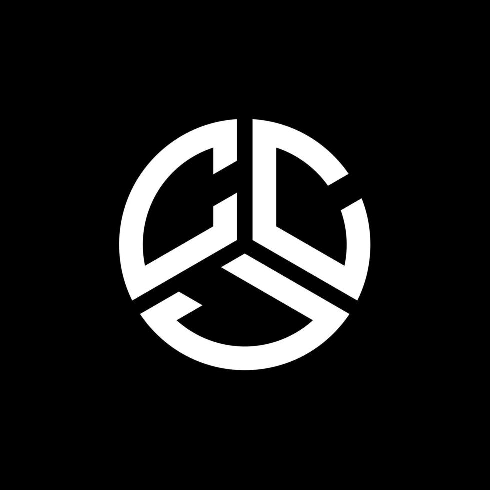 design de logotipo de carta ccj em fundo branco. conceito de logotipo de letra de iniciais criativas ccj. design de letra ccj. vetor