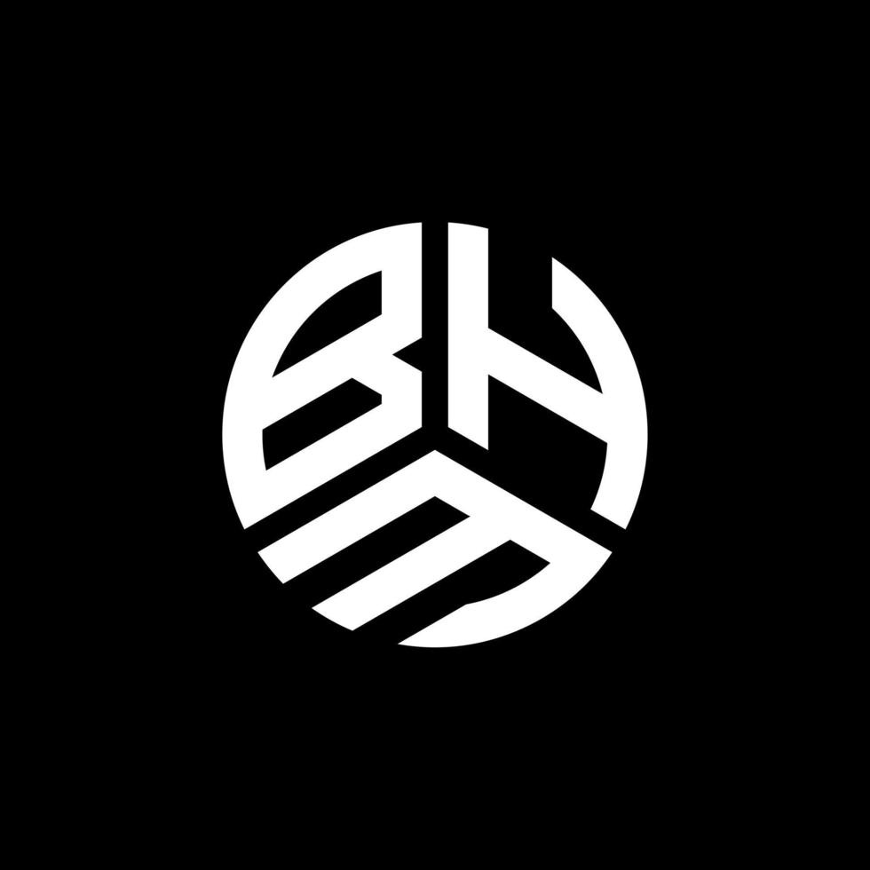 design de logotipo de carta bhm em fundo branco. conceito de logotipo de letra de iniciais criativas bhm. design de letras bhm. vetor