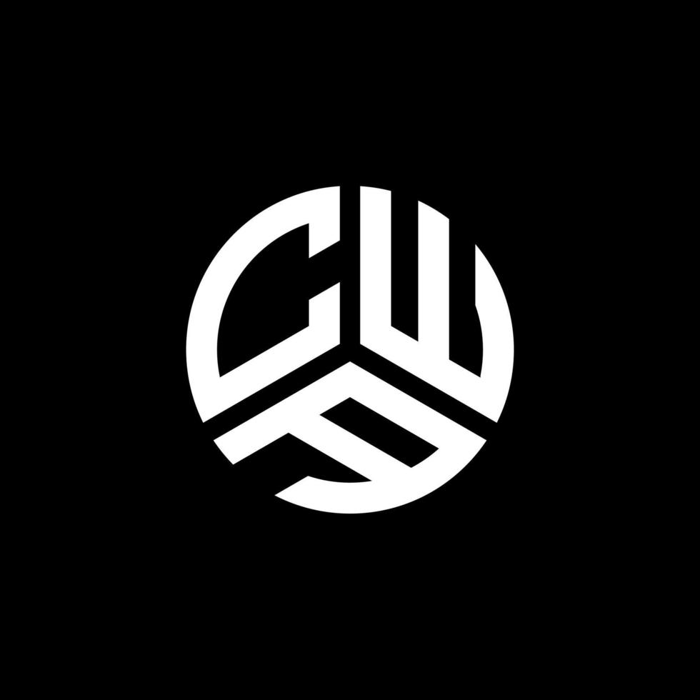 design de logotipo de carta cwa em fundo branco. conceito de logotipo de letra de iniciais criativas cwa. design de letra cwa. vetor