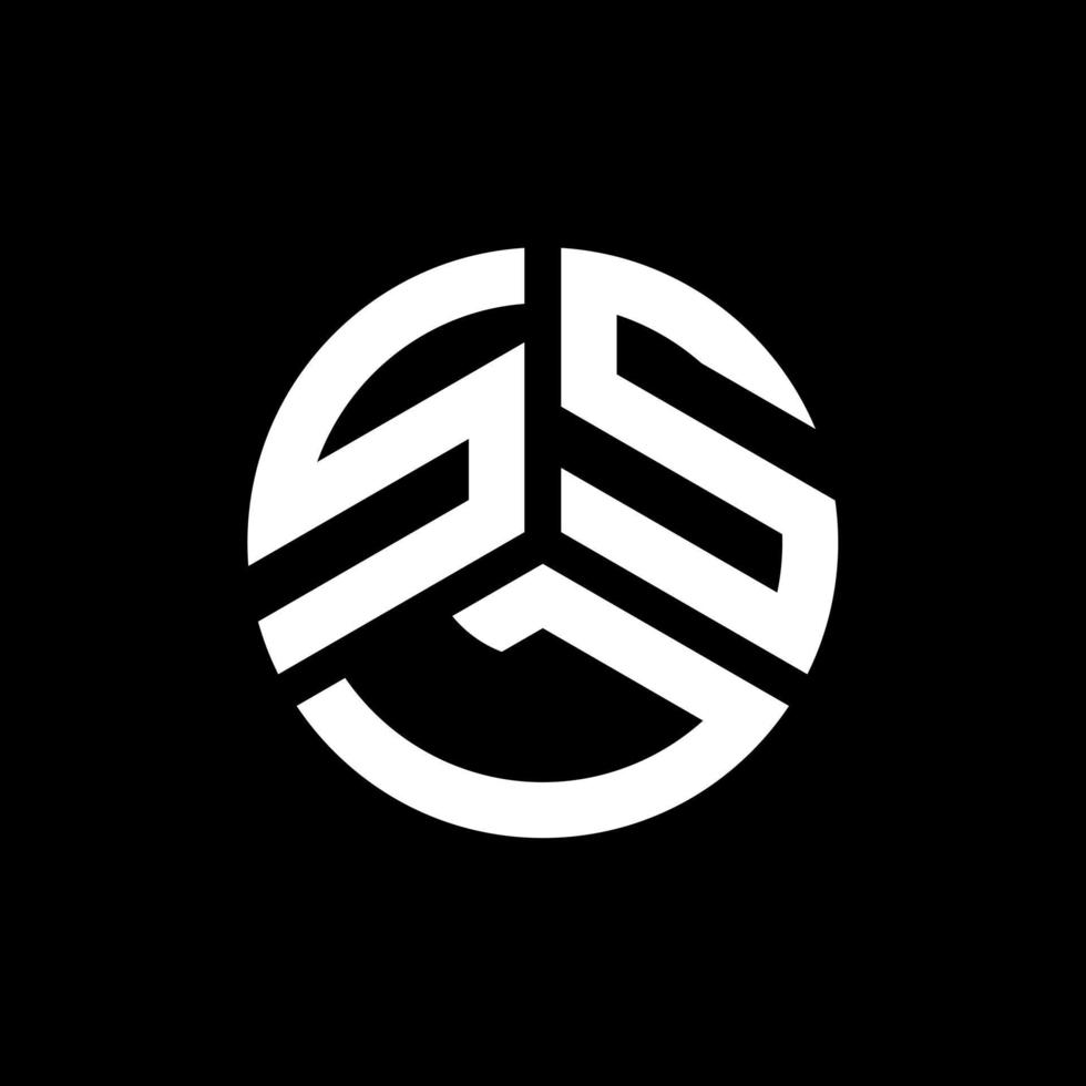 design de logotipo de carta ssl em fundo preto. conceito de logotipo de letra de iniciais ssl criativo. design de letra ssl. vetor