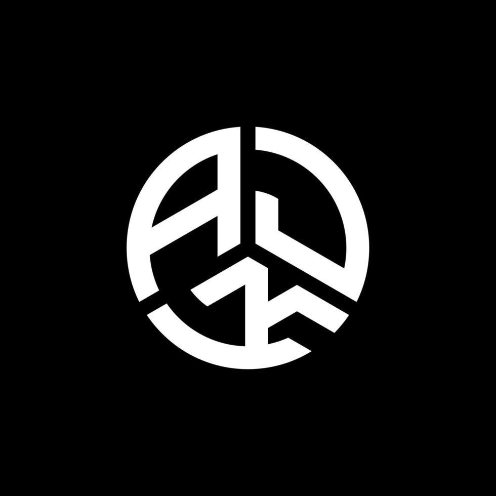 design de logotipo de carta ajk em fundo branco. conceito de logotipo de carta de iniciais criativas ajk. design de letra ajk. vetor