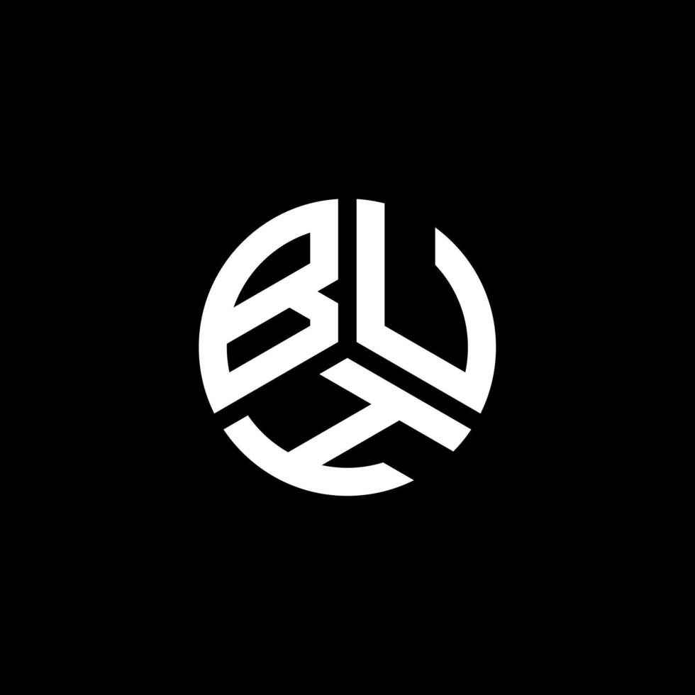 buh design de logotipo de carta em fundo branco. buh conceito de logotipo de letra de iniciais criativas. buh design de letras. vetor