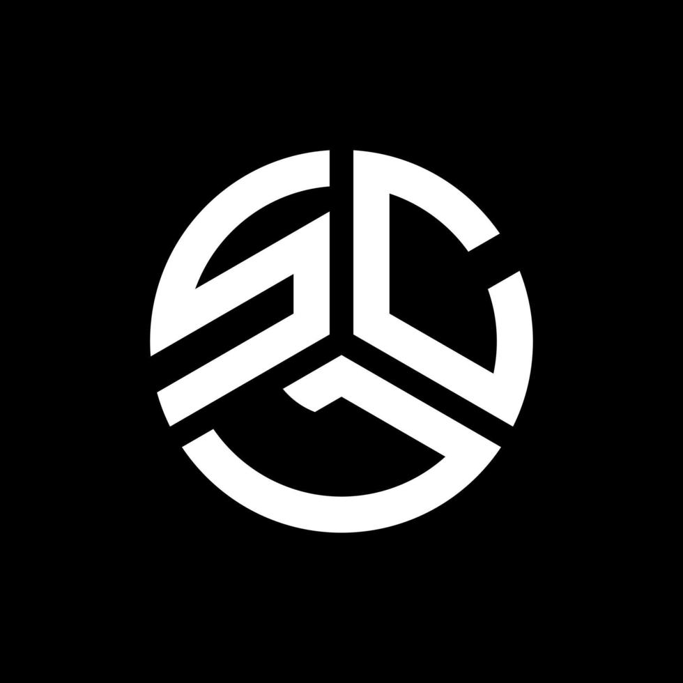 design de logotipo de carta scl em fundo preto. scl conceito de logotipo de letra de iniciais criativas. design de letra scl. vetor