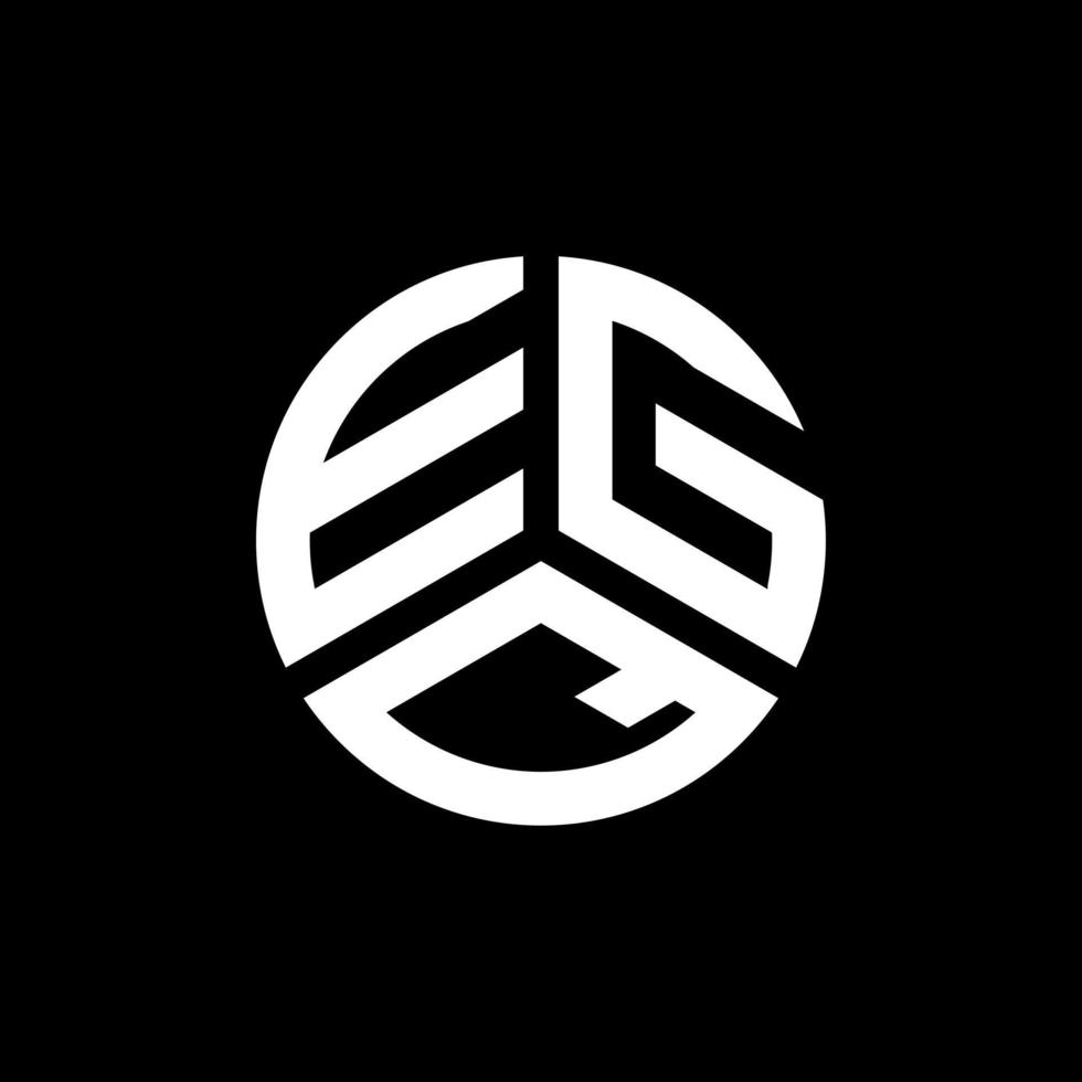 design de logotipo de carta egq em fundo branco. conceito de logotipo de carta de iniciais criativas egq. egq design de letras. vetor