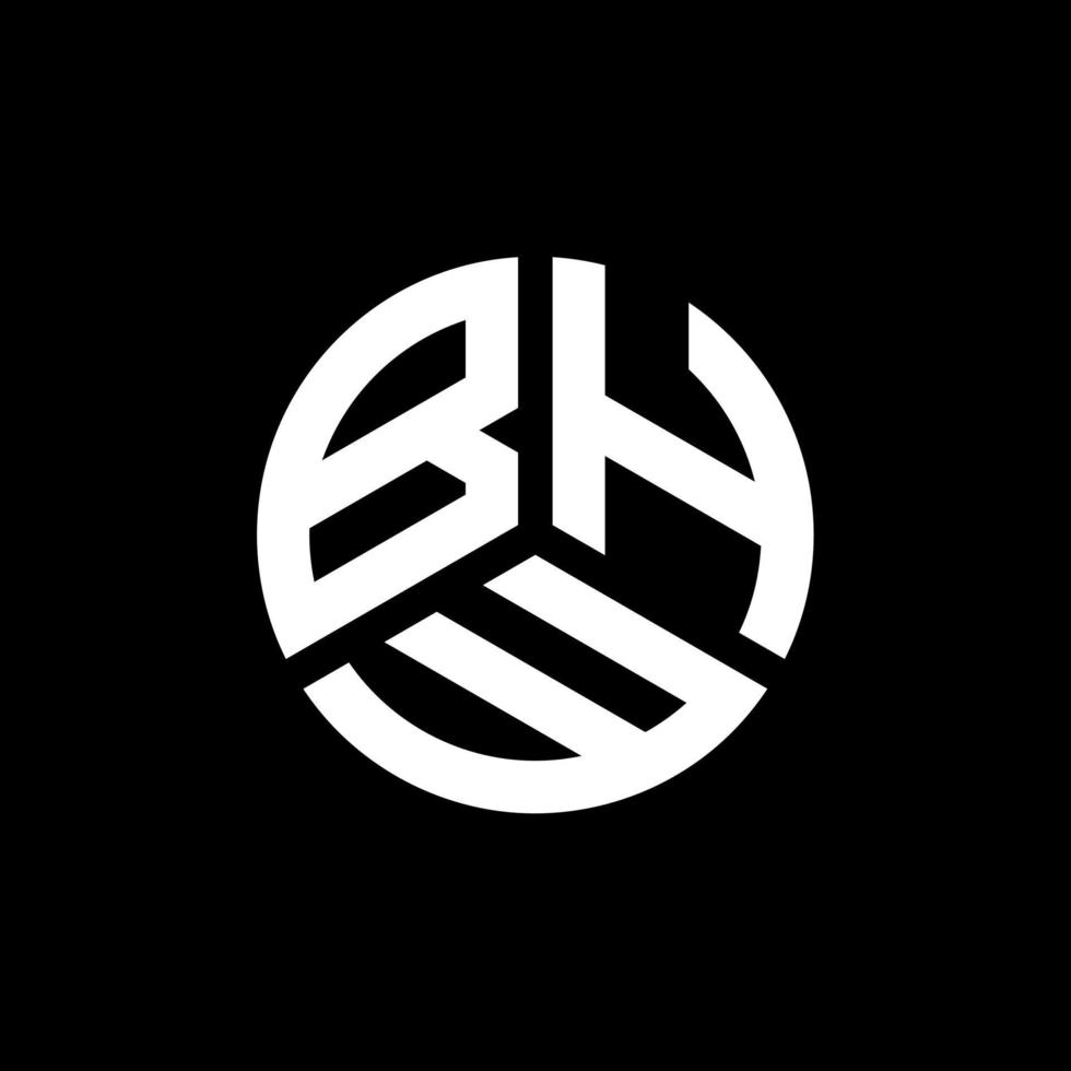 design de logotipo de letra bhw em fundo branco. conceito de logotipo de letra de iniciais criativas bhw. design de letra bhw. vetor