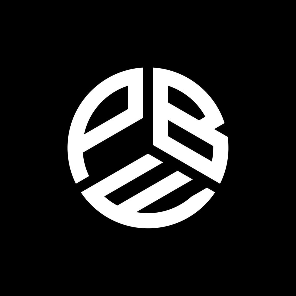 design de logotipo de carta pbe em fundo preto. conceito de logotipo de letra de iniciais criativas pbe. design de letra pbe. vetor