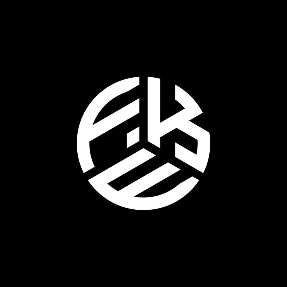 design de logotipo de carta fke em fundo branco. conceito de logotipo de letra de iniciais criativas fke. design de letra fke. vetor