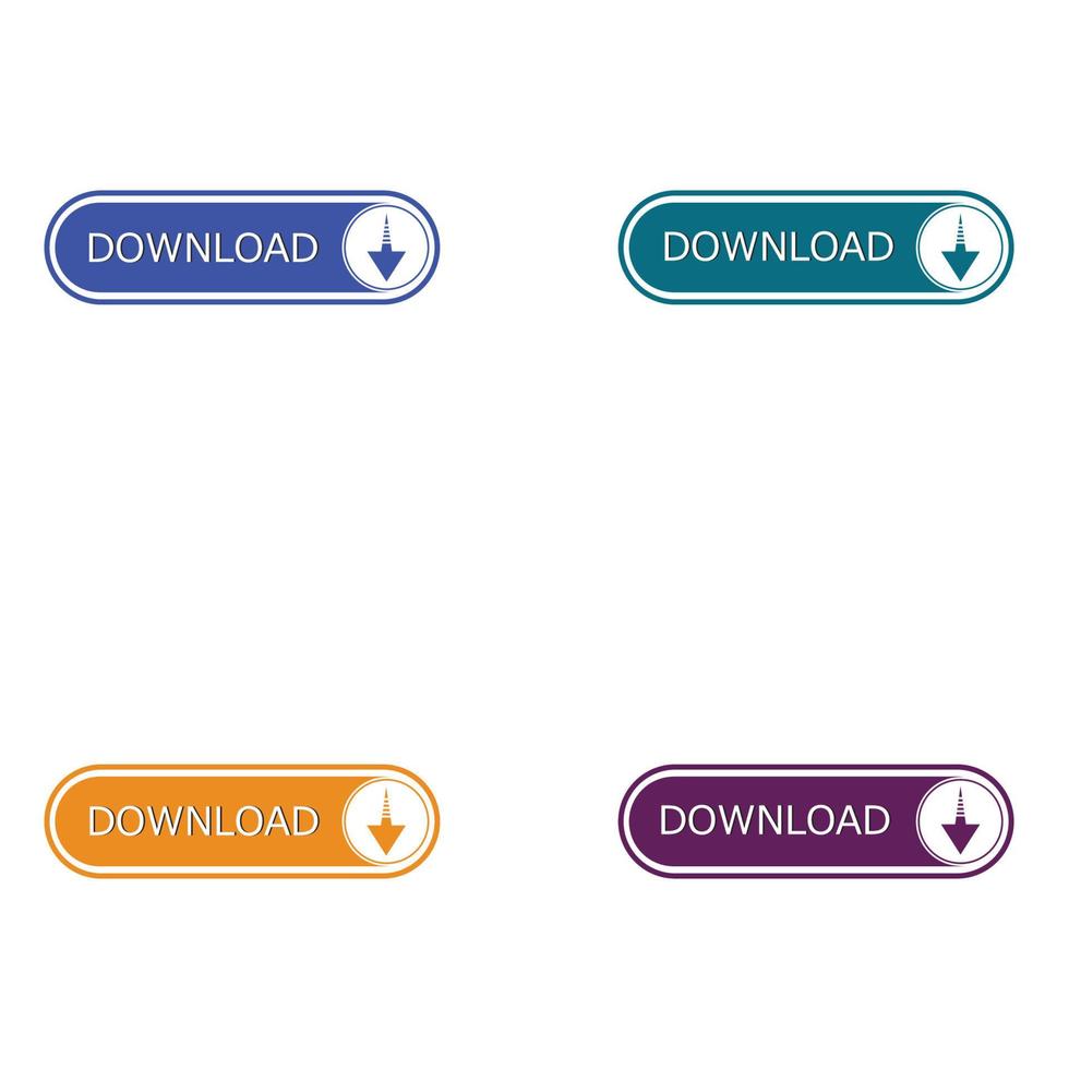 conjunto de botões coloridos diferentes. coleção de botões modernos para site e interface do usuário. ícones da web. vetor