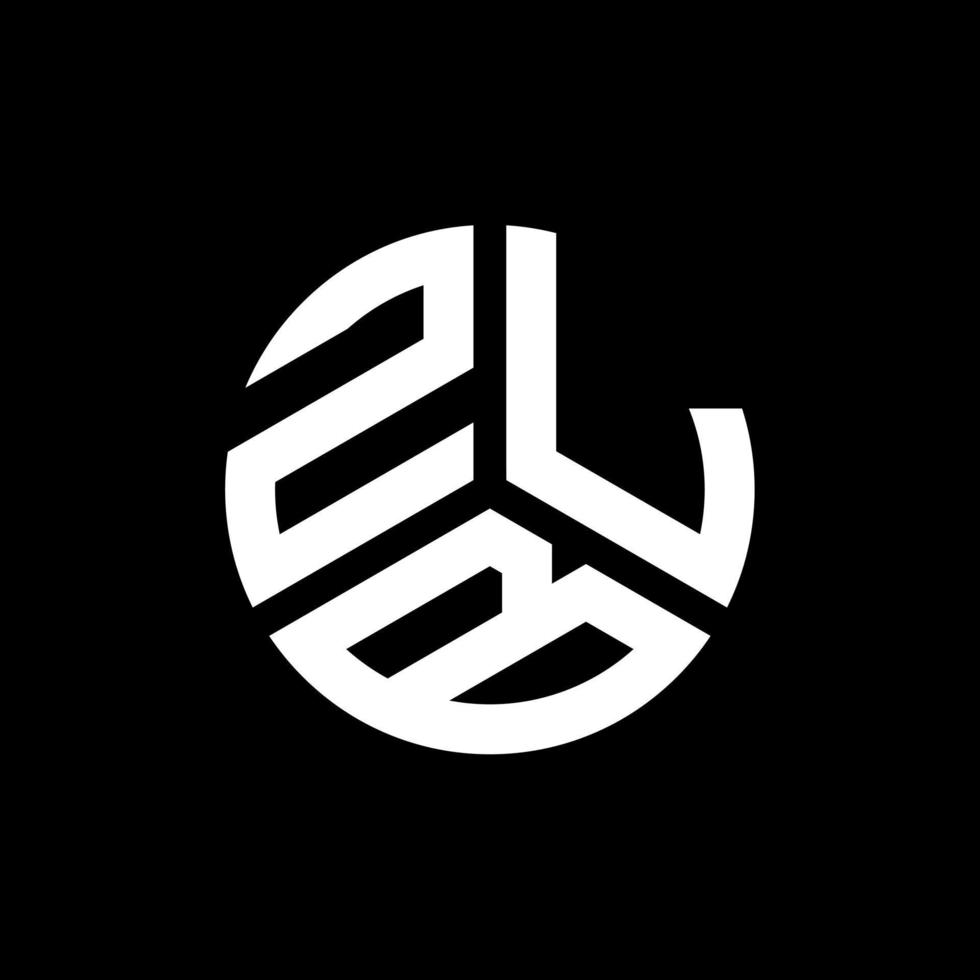 design de logotipo de letra zlb em fundo preto. conceito de logotipo de letra de iniciais criativas zlb. design de letra zlb. vetor