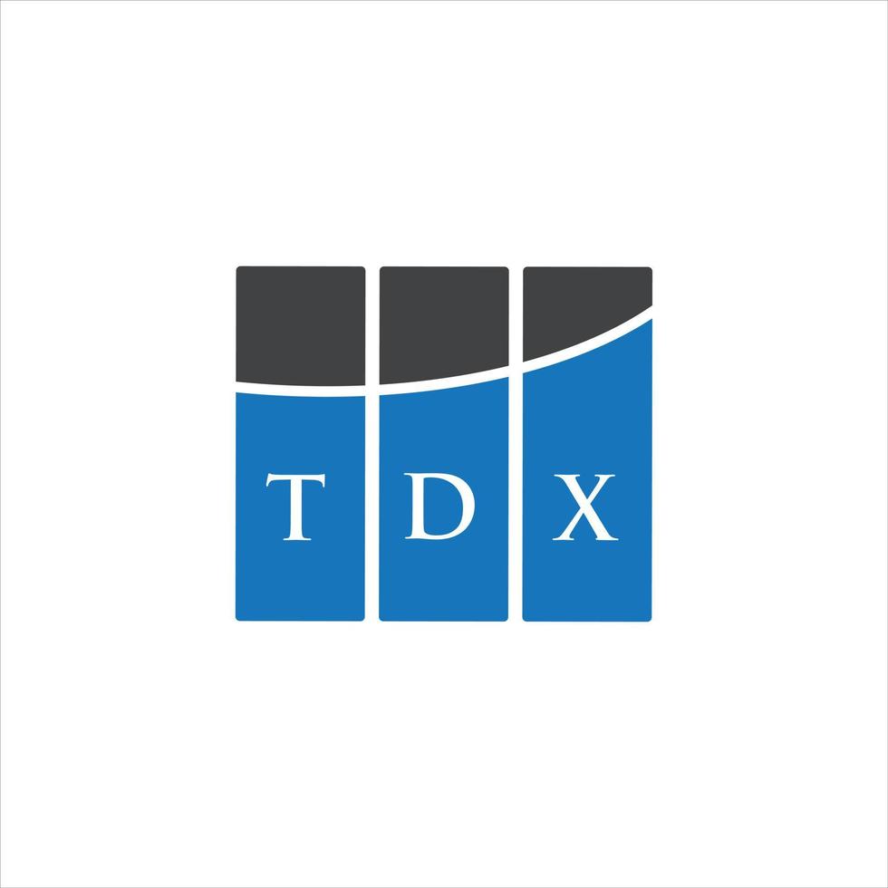 design de logotipo de carta tdx em fundo branco. conceito de logotipo de letra de iniciais criativas tdx. design de letra tdx. vetor