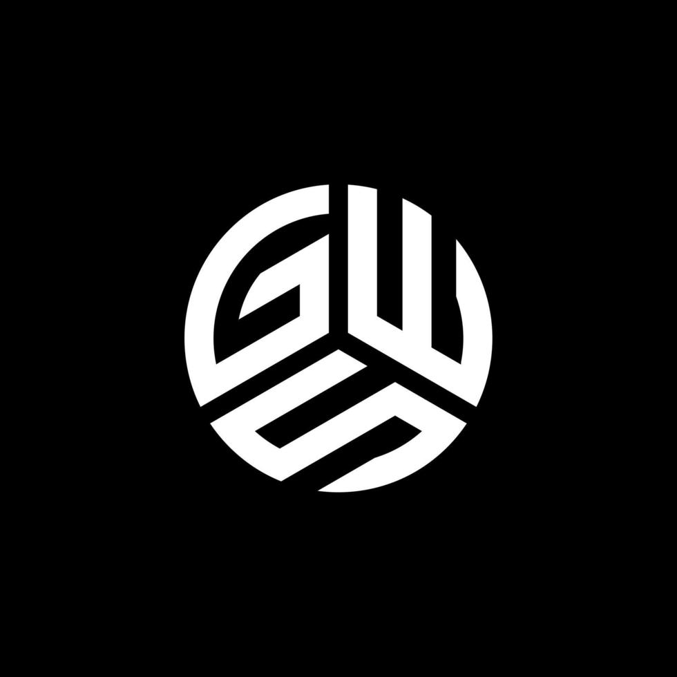 design de logotipo de carta gws em fundo branco. conceito de logotipo de carta de iniciais criativas gws. design de letra gws. vetor