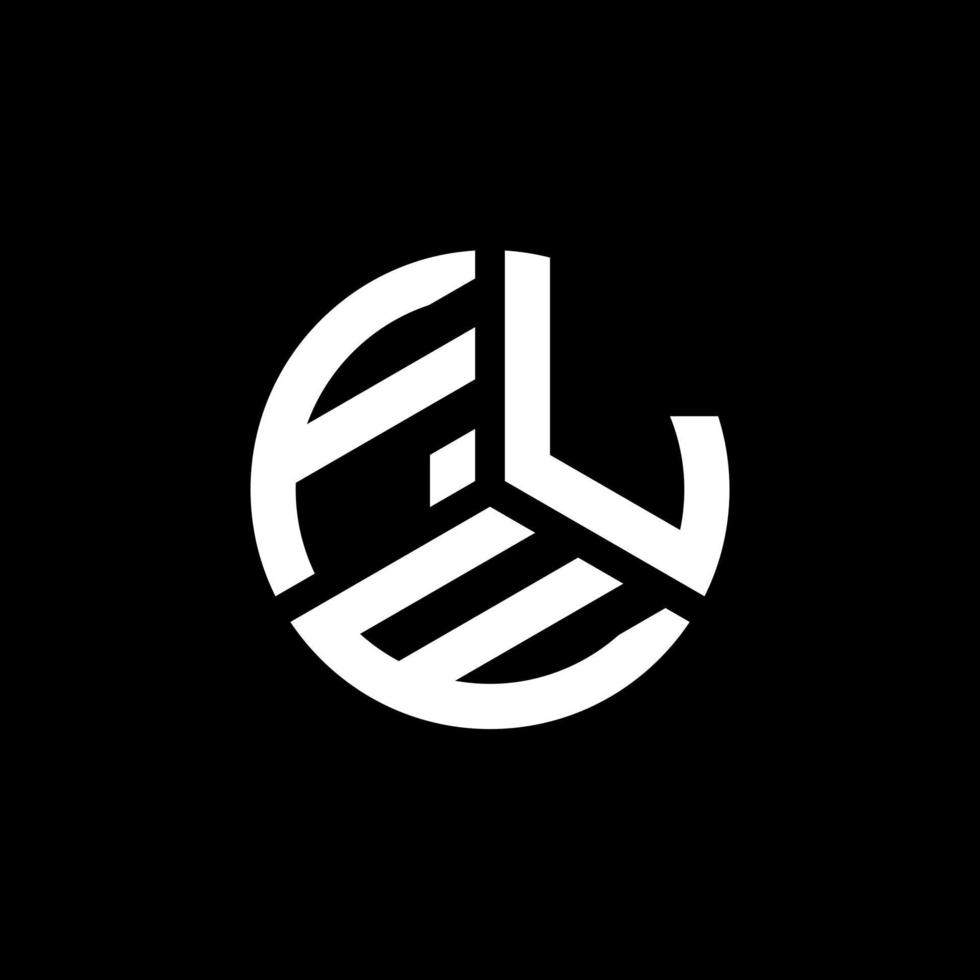 fle carta design de logotipo em fundo branco. conceito de logotipo de letra de iniciais criativas. design de carta. vetor