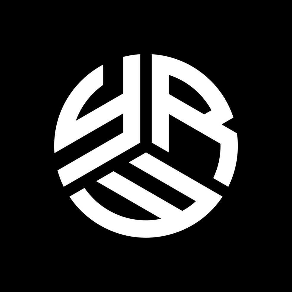 design de logotipo de carta yrw em fundo preto. conceito de logotipo de letra de iniciais criativas yrw. design de letra yrw. vetor