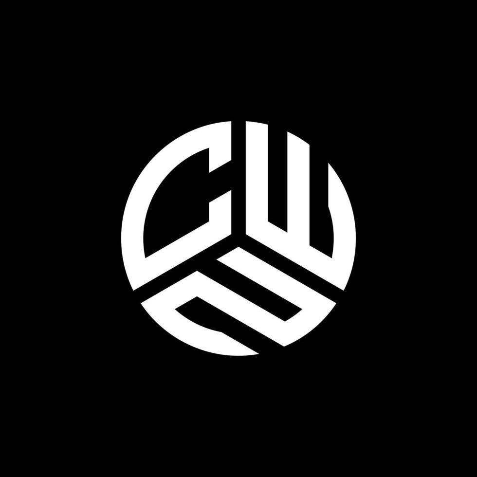 design de logotipo de carta cwn em fundo branco. conceito de logotipo de carta de iniciais criativas cwn. design de letra cwn. vetor