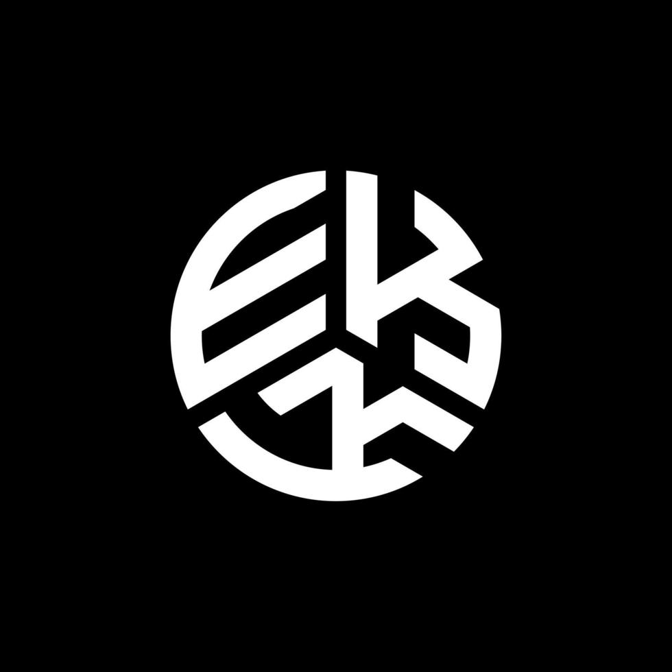 design de logotipo de carta ekk em fundo branco. conceito de logotipo de carta de iniciais criativas ekk. design de letra ekk. vetor