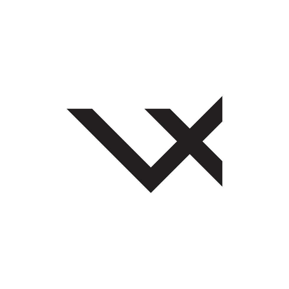 vetor de logotipo geométrico simples carta vx