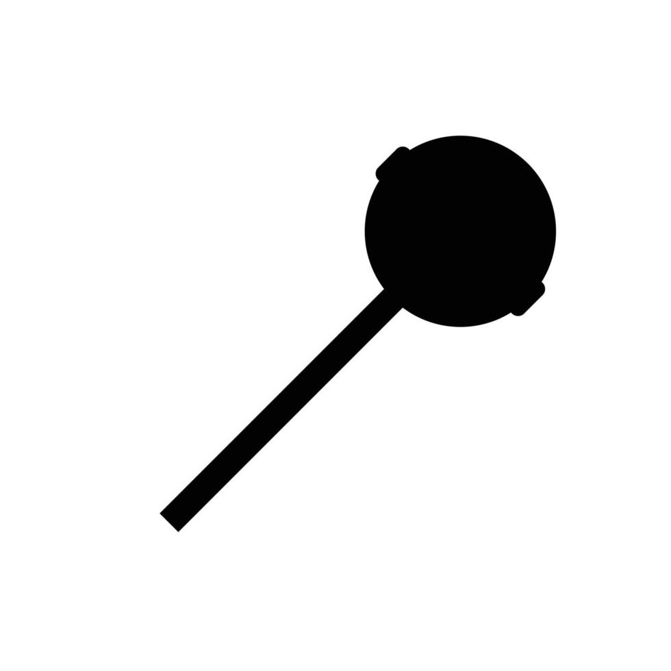 silhueta de pirulito. elemento de design de ícone preto e branco em fundo branco isolado vetor