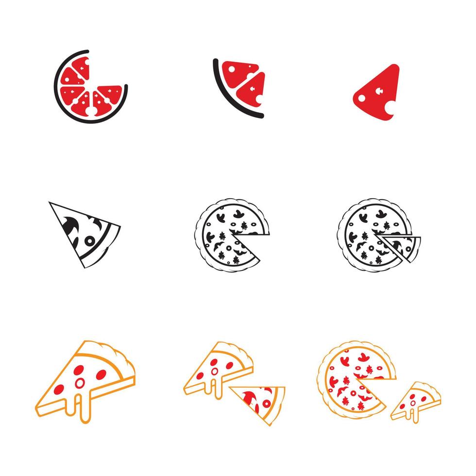 design de logotipo de pizza vetor