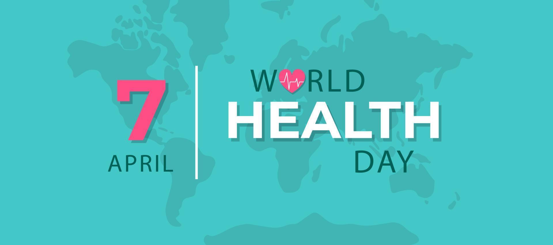 cartaz de design vetorial do dia mundial da saúde vetor