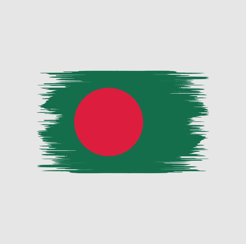 escova de bandeira de bangladesh vetor
