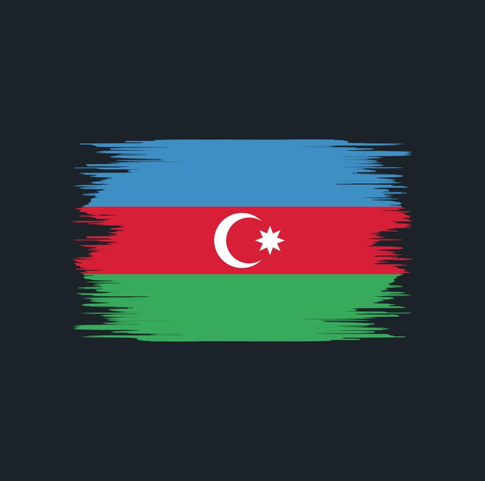 escova de bandeira do azerbaijão vetor