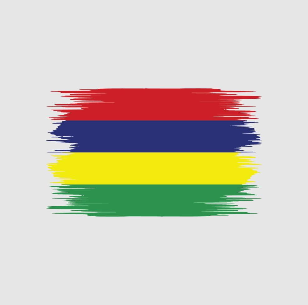 escova de bandeira da maurícia vetor