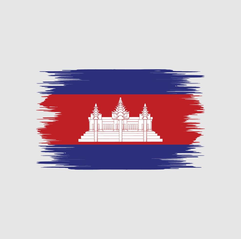 escova de bandeira do camboja vetor