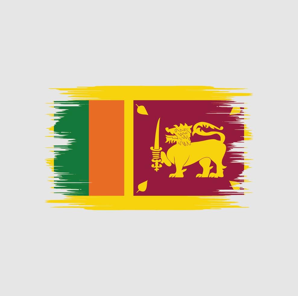 escova de bandeira sri lanka vetor