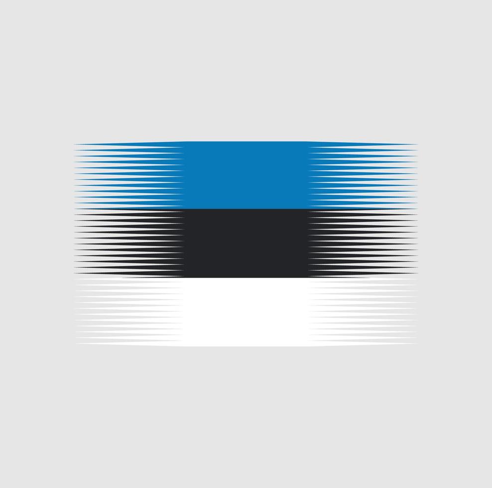 pincel de bandeira da estônia. bandeira nacional vetor