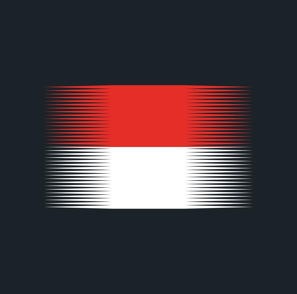 escova de bandeira da indonésia. bandeira nacional vetor