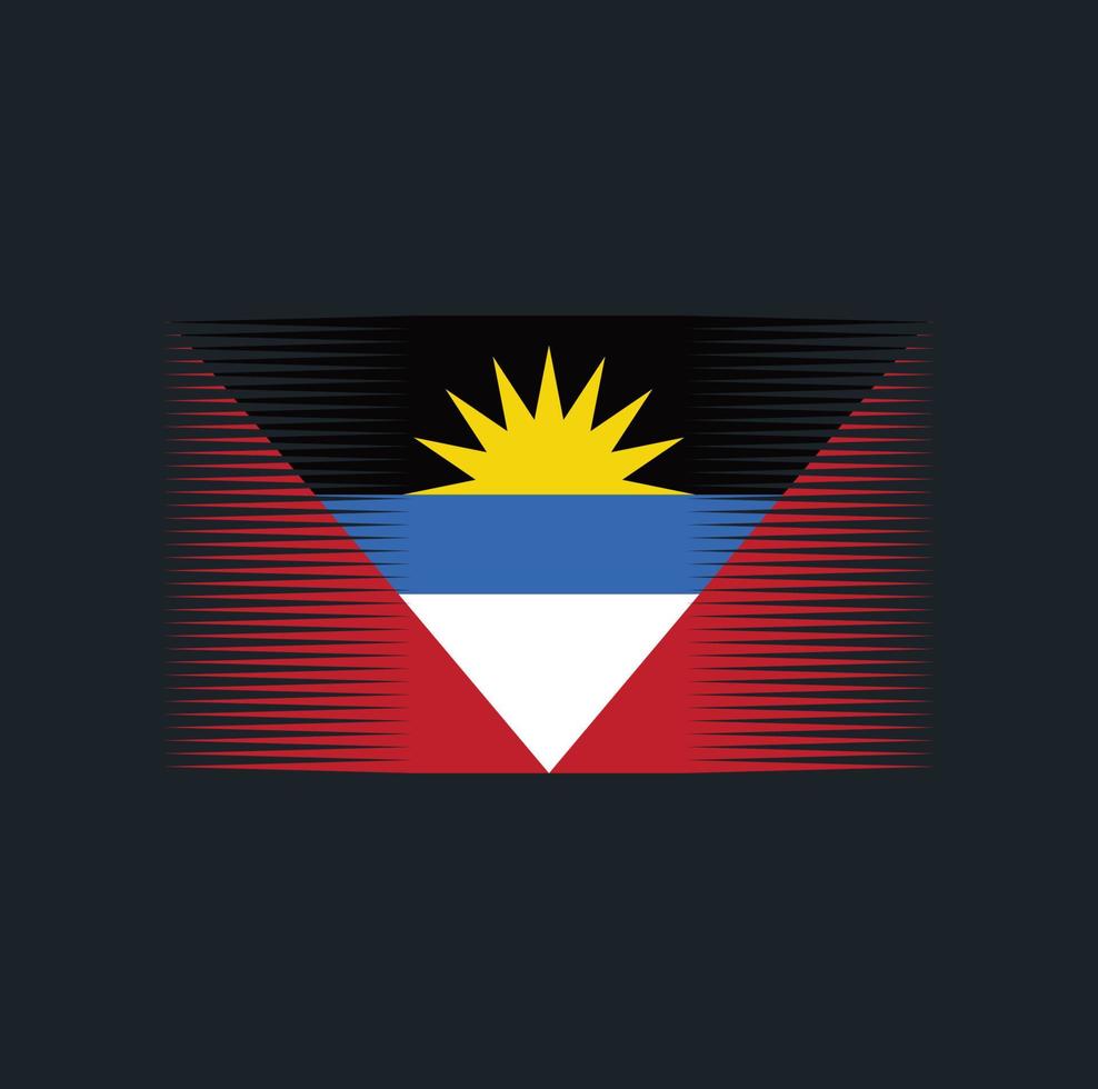 escova de bandeira de antígua e barbuda. bandeira nacional vetor