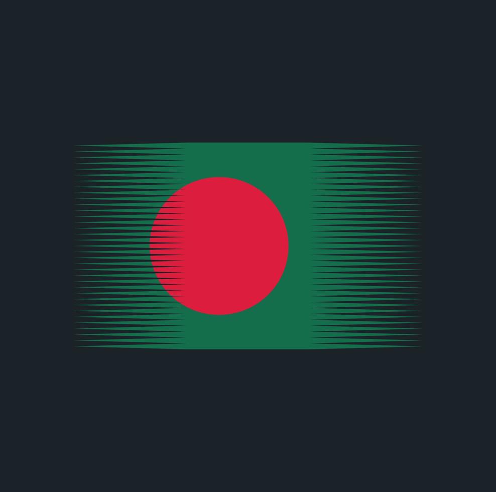 escova de bandeira de bangladesh. bandeira nacional vetor