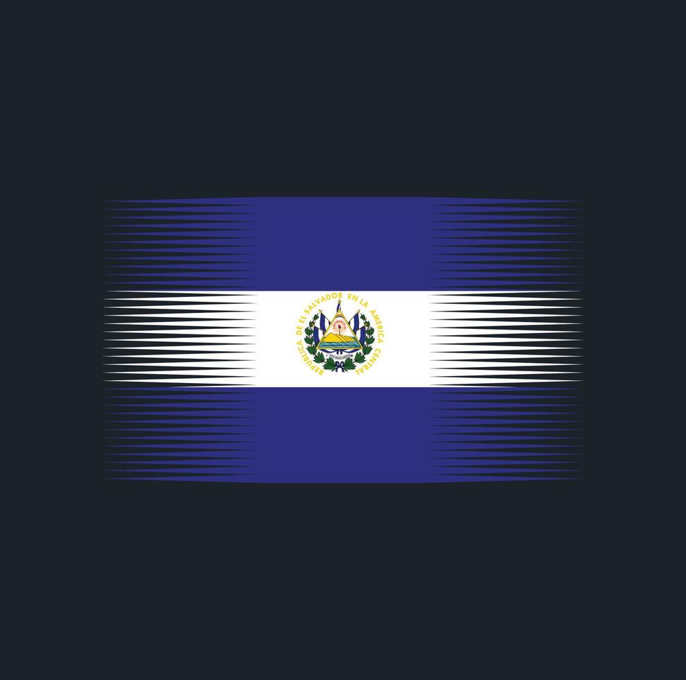 pincel de bandeira de el salvador. bandeira nacional vetor