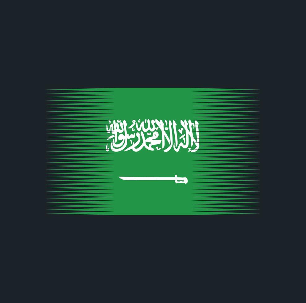 escova de bandeira da arábia saudita. bandeira nacional vetor