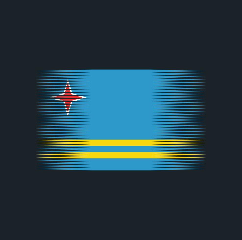 escova de bandeira de aruba. bandeira nacional vetor