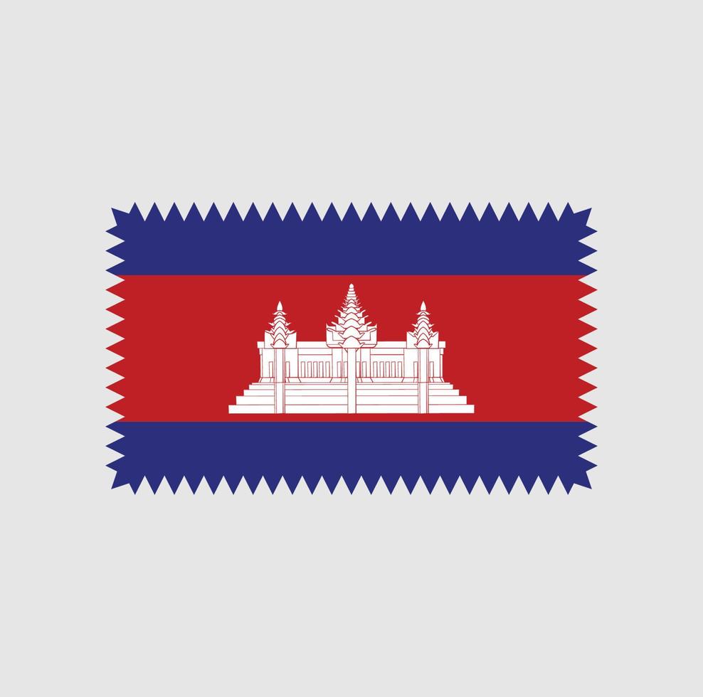 design de vetor de bandeira do camboja. bandeira nacional