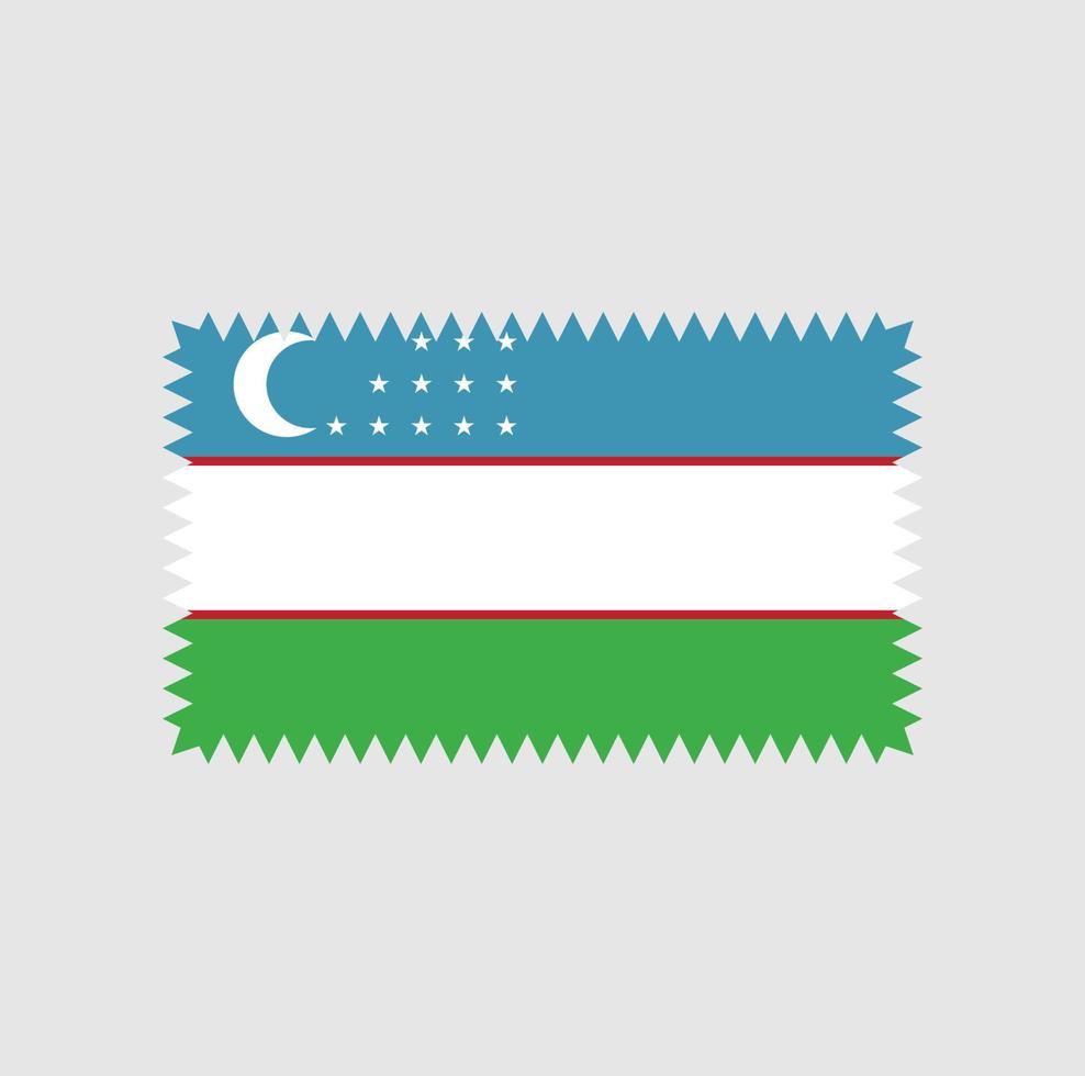 projeto de vetor de bandeira do uzbequistão. bandeira nacional