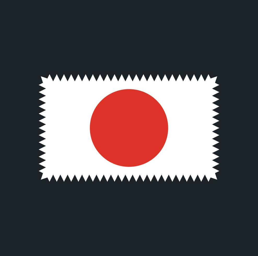 desenho vetorial de bandeira do japão. bandeira nacional vetor